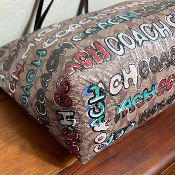 Coach X Mint + Serf City  Multicolor In Canvas Signature  Tote Bag. - Picture 9 of 12